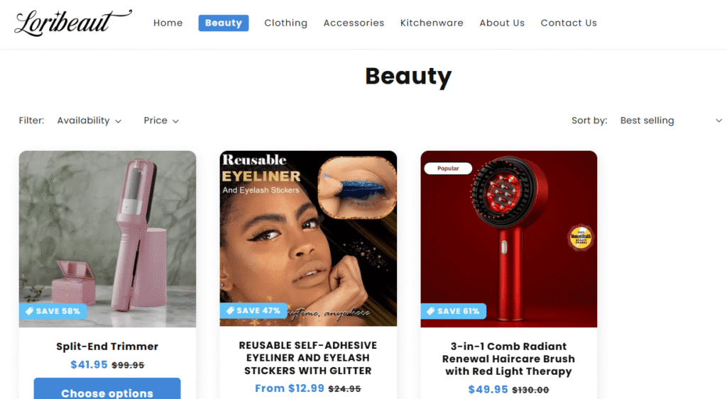 Loribeaut Review 2026: A Multi-Category Store That Raises More Questions Than Confidence