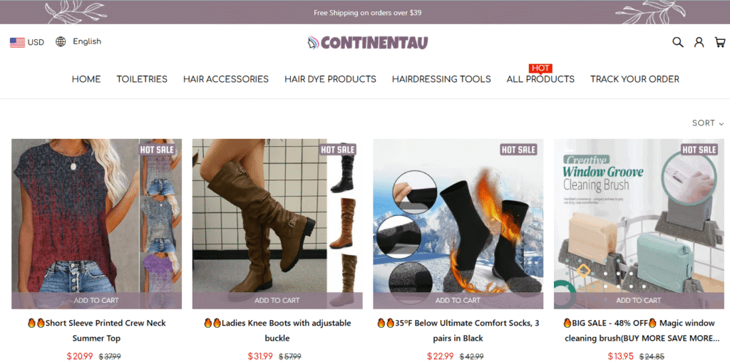 Continentau.com Reviews 2026: Is Continentau Legit or a Scam Shopping Website?
