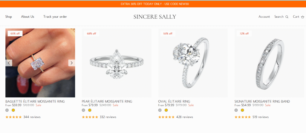 Sincere Sally Review 2026– Is Sinceresally Legit for Jewelry Shopping?