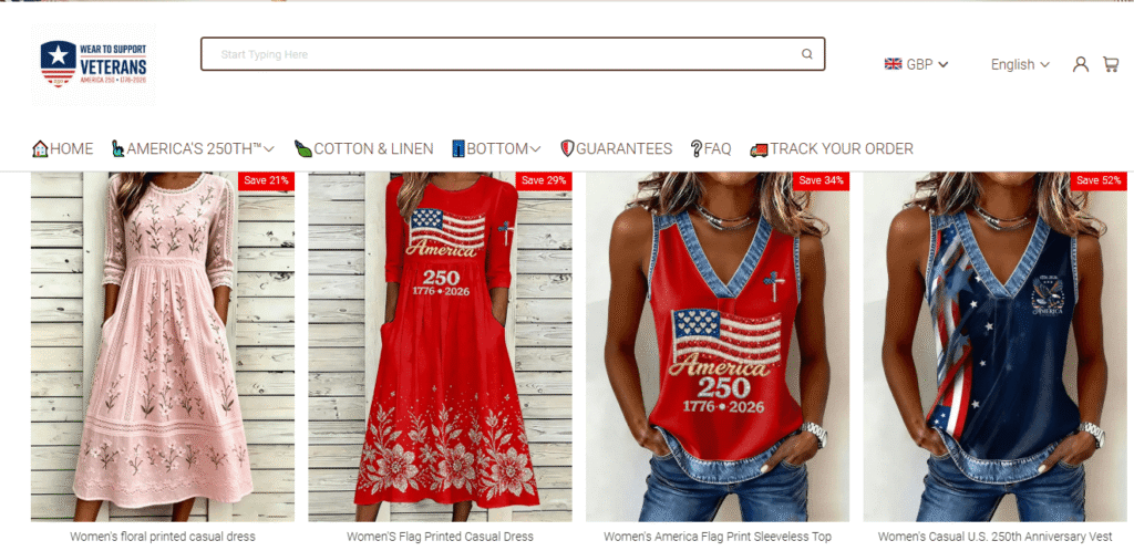WearToSupportVeterans Reviews 2026: Is Wear To Support Veterans Legit or a Suspicious Clothing Store?