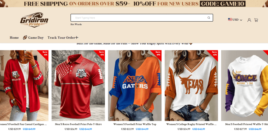 Gridironpride Reviews: Is Gridironpride Legit or a Scam Clothing Store?
