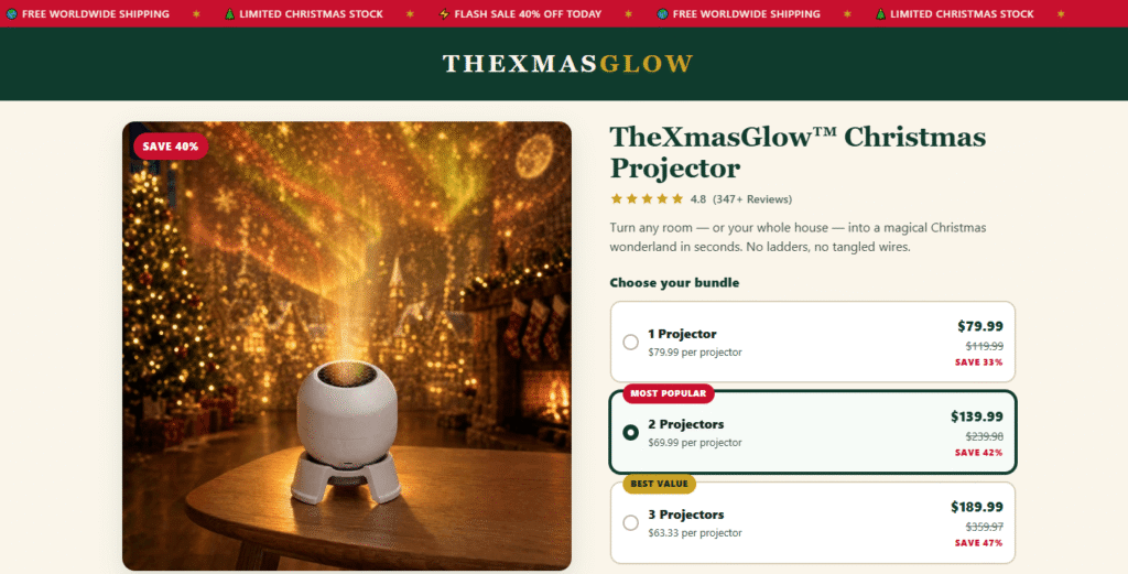 Glowmas Christmas Projector Review 2026: Is Glowmas Legit or a Scam?