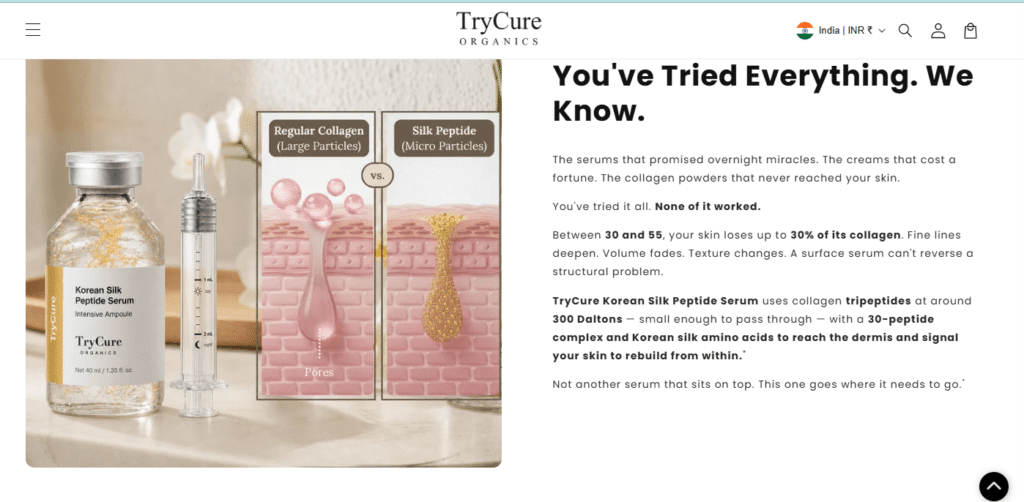 TryCure Korean Silk Peptide Serum Review 2026: Does It Really Work?