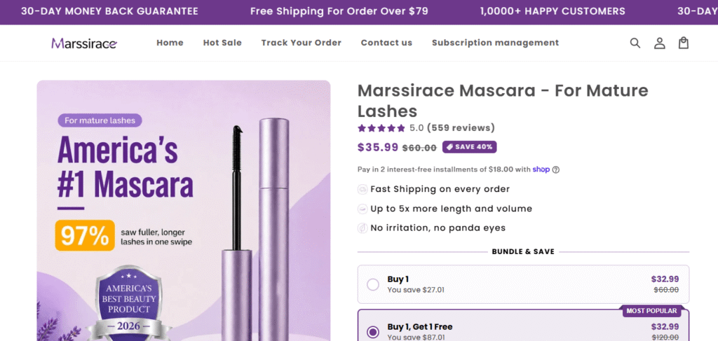 Marssirace Mascara Review: Features, Benefits, Pros, Cons, and Buying Guide!